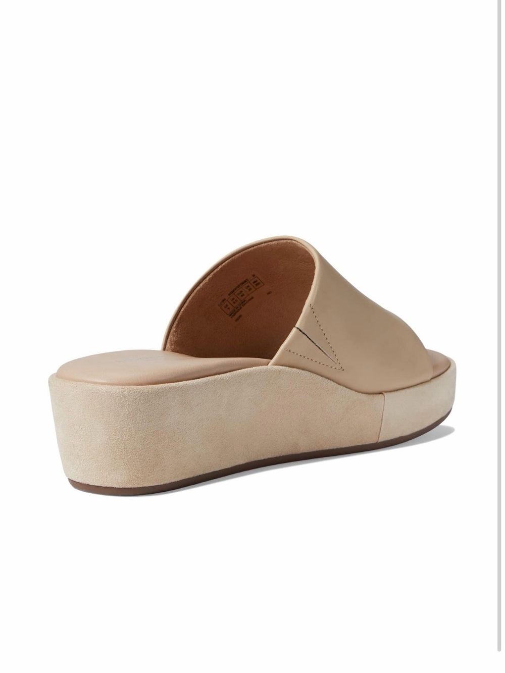 9W Rockport Neutral Tan Slide Wedge Mules women’s 9 wide summer casual sandals - Picture 2 of 9